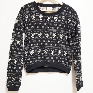 ZARA Trafaluc 80% Wool 20% Nylon Paisley Sweater